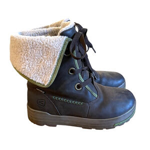 Keen 6.5 Snowmass Leather Winter Boots $179 Shearling Lined Waterproof Brown